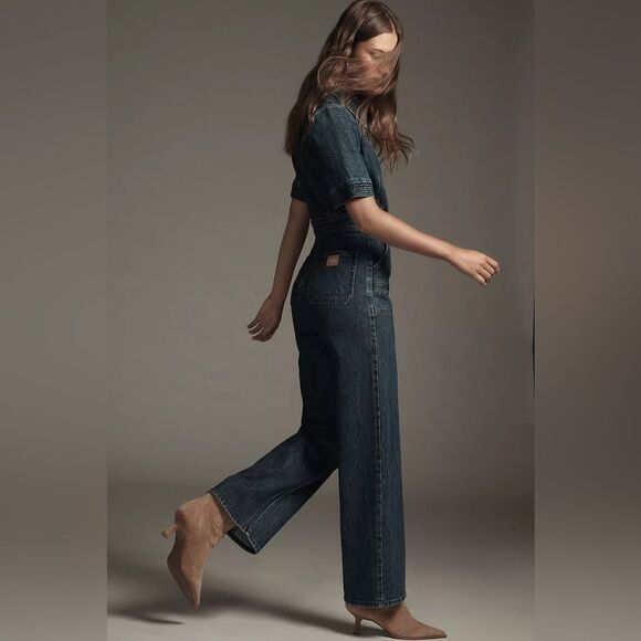NEW Anthropologie Seventy + Mochi Elodie Denim Jumpsuit Size 2 - Picture 4 of 16
